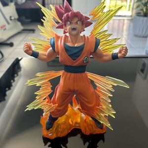 Goku SSJ god, new original with bandai brand box, 28 cm high